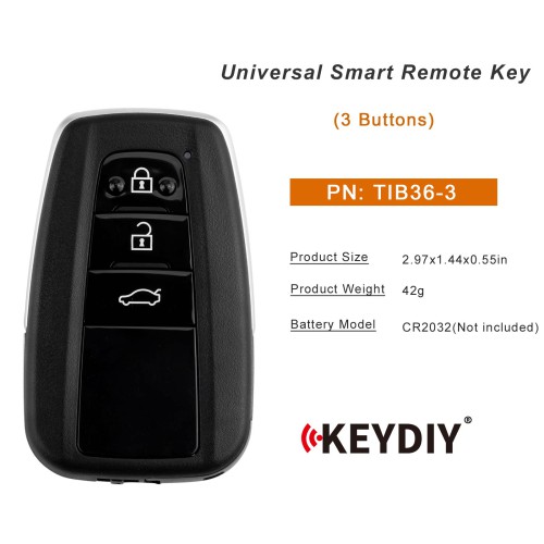 KEYDIY TIB36-3 Universal Smart Remote Key 3 Buttons