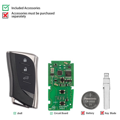 KEYDIY TIB42-3 Universal Smart Remote Key 3 Buttons
