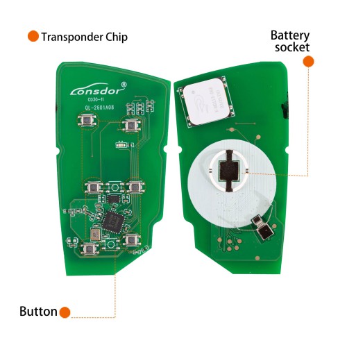 LONSDOR CD30-13 Remote Key 6 Buttons Supports ID46 ID49 ID4A 315MHz 433.92MHz for Cadillac