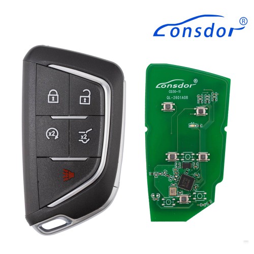 LONSDOR CD30-12 Remote Key 5 Buttons Supports ID46 ID49 ID4A 315MHz 433.92MHz for Cadillac
