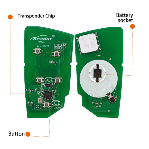 LONSDOR CD30-12 Remote Key 5 Buttons Supports ID46 ID49 ID4A 315MHz 433.92MHz for Cadillac
