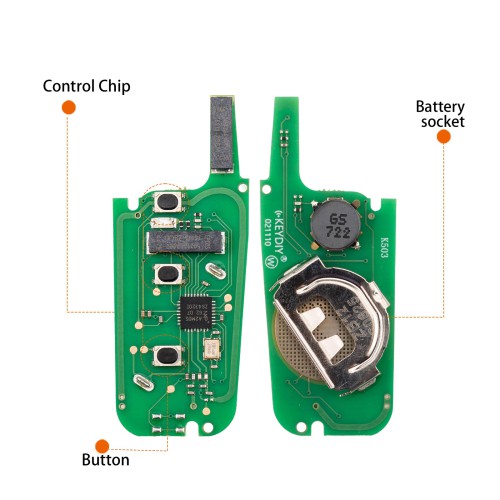 KEYDIY KD ZB12-3 Universal Smart Remote Key 3 Buttons for Ford Type