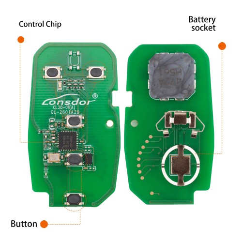 LONSDOR CL30-02 Remote Key 5 Buttons Supports ID46 ID49 ID4A 315MHz 433.92MHZ for Chevrolet