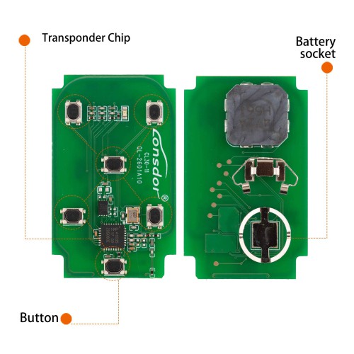 LONSDOR CL30-11 Remote Key 6 Buttons Supports ID46 ID49 ID4A 315MHz 433.92MHZ for Chevrolet