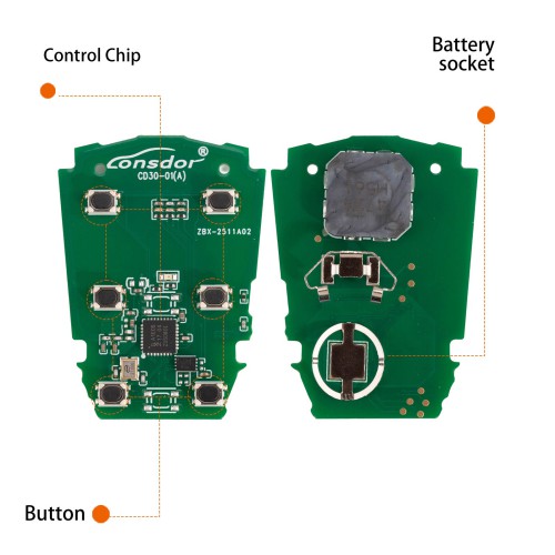 LONSDOR CD30-03 Remote Key 6 Buttons Supports ID46 ID49 ID4A 315MHz 433.92MHz for Cadillac