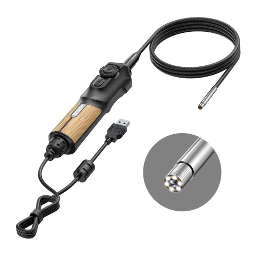 THINKCAR USB Endoscope TES 102 5.5mm IP67 Water Proof 6-Adjustable LED Lights 1280*720 Definition, Works with THINKSCAN 689BT/MUCAR 892BT/MUCAR VO8