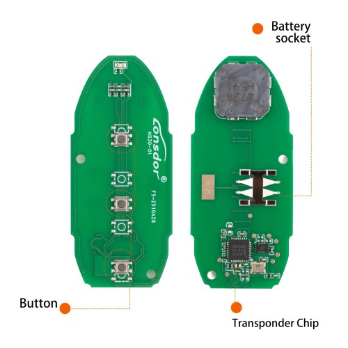 Lonsdor NS30-0CNS30 for Nissan/Infiniti Smart Key 3 Buttons Supports ID46 ID47 ID4A