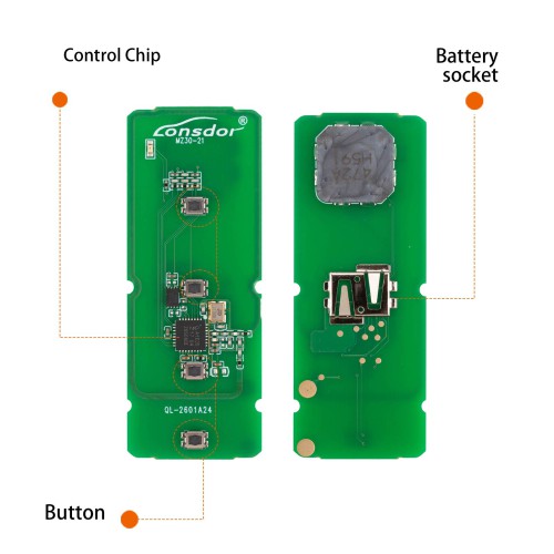 LONSDOR MZ30-23 Remote Key 4 Buttons Supports ID49 315MHz 433.92MHz for Mazda