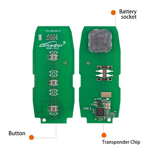 Lonsdor NS30-18NS30 for Nissan/Infiniti Smart Key 3 Buttons Supports ID46 ID47 ID4A
