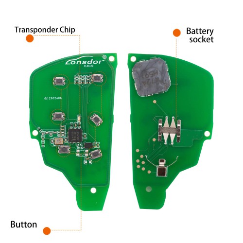 LONSDOR CL30-2A Remote Key 6 Buttons Supports ID46 ID49 ID4A 315MHz 433.92MHZ for Chevrolet