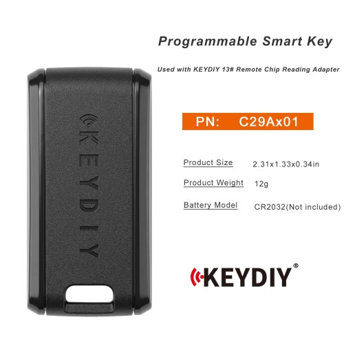 KEYDIY C29Ax01 Programmable Smart Key Used with KEYDIY 13# Remote Chip Reading Adapter 5PCS