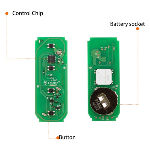 KEYDIY ZB71-4 Smart Key Black Jade Green 4 Buttons