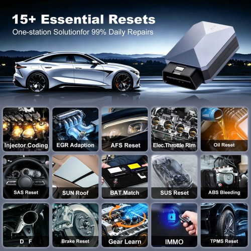 THINKCAR MUCAR BT200 MAX  AI-Powered Diagnostics Scanner Supports Full OBD2 Functions, 15+ Reset Services, CAN-FD & FCA
