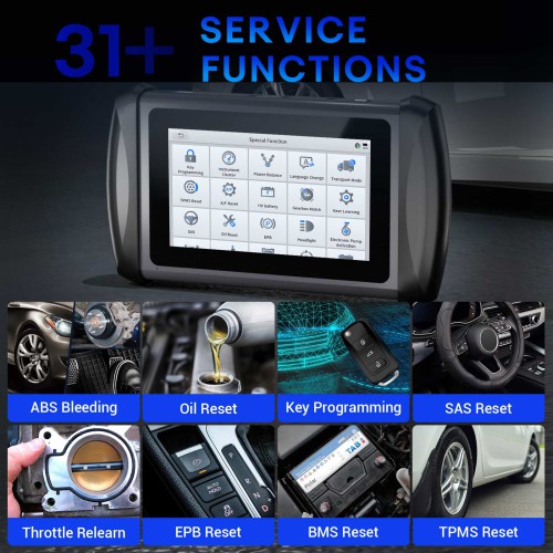 XTOOL InPlus IP616 OBD2 Car Automotive Diagnostic Tools with 31 Reset Service Auto Key Programmer Lifelong Free Update