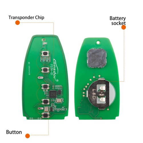 LONSDOR FO3H-0D High Frequency Remote Key 5 Buttons for Ford Supports ID46 ID49, 868/902MHZ