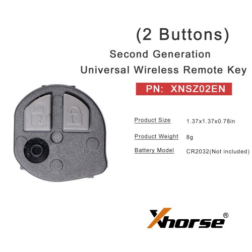 XHORSE XSCLN1EN for Chevrolet Style Second Generation Universal Remote Key 4 Buttons 5PCS
