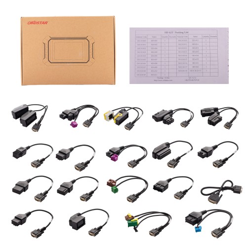 OBDSTAR ECU MASTER C Configuration HD Cable Set 19 Pieces of Cables