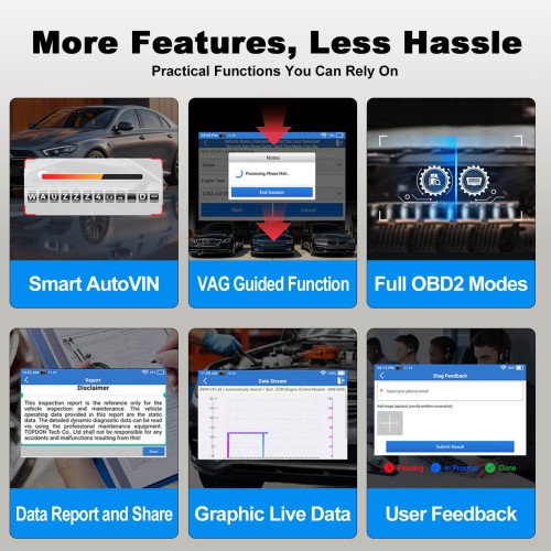 TOPDON ArtiDiag EU Scan Tool for Euro Vehicles, ECU Coding, Free Updates