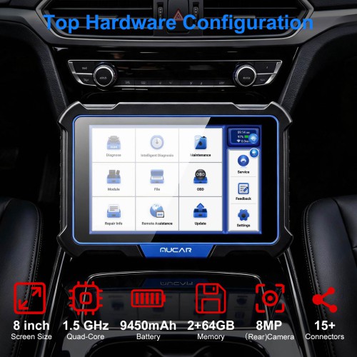 THINKCAR MUCAR VO8 Support 34+ Maintenance Functions,ECU Coding & OE-level Full System Diagnostic, Auto VIN, with 9450mAh Battery & 8MP Camera