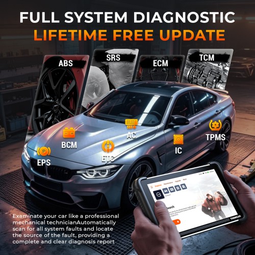 THINKCAR THINKSCAN 689BT PRO Bluetooth Diagnostic Scanner with AI Function, Supports CANFD & DOIP & J2534, 35 Resets,Topology Mapping, ECU Coding