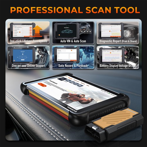 THINKCAR THINKSCAN 689BT PRO Bluetooth Diagnostic Scanner with AI Function, Supports CANFD & DOIP & J2534, 35 Resets,Topology Mapping, ECU Coding