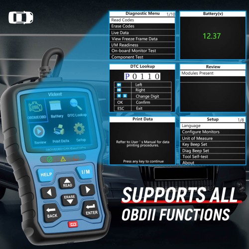 VIDENT iEasy310 Pro(Sapphire) Enhanced OBD2 Automotive Scanner Professional OBDII Code Reader Engine Fault Scan Tool Car Diagnostic Tool