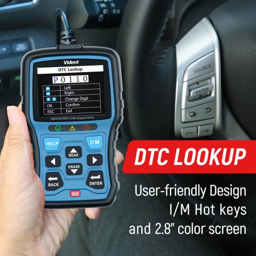 VIDENT iEasy310 Pro(Sapphire) Enhanced OBD2 Automotive Scanner Professional OBDII Code Reader Engine Fault Scan Tool Car Diagnostic Tool