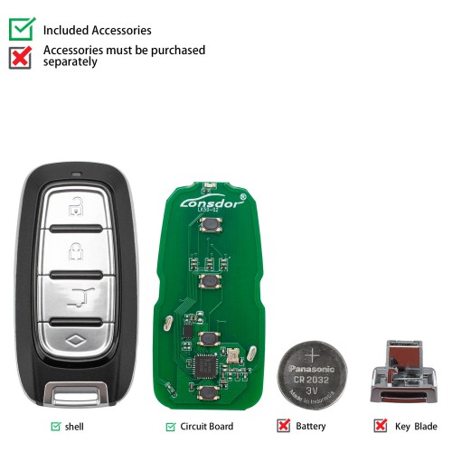 LONSDOR LK50-02 NXP Series Universal Smart Key 4 Buttons