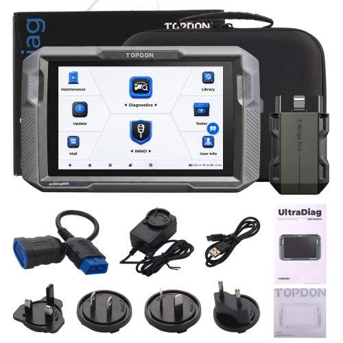 TOPDON UltraDiag 8-Inch Key Programming & Scan Tool Support 30 Reset Functions Bi-directional Control 100+ Vehicle Coverage