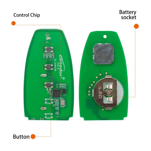 LONSDOR FO30 Series Smart Key FO30-03 Low Frequency 315/433 MHz 3 Buttons for Ford