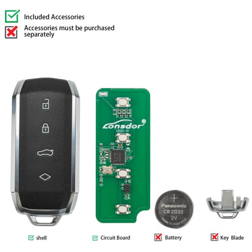 LONSDOR LK50-01 NXP Series Universal Smart Key 4 Buttons