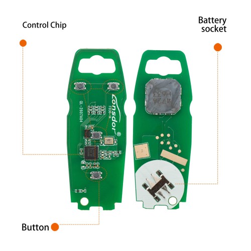 LONSDOR FO30 Series Smart Key FO30-14 Low Frequency 315/433 MHz 4 Buttons for Ford