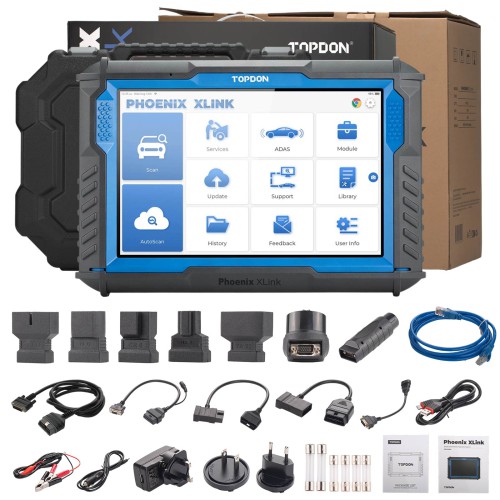 TOPDON Phoenix XLink Diagnostic Tool with Bi-Directional Control, ECU Programming, CAN-FD, DoIP, 41+ Services & Full-System Scanning