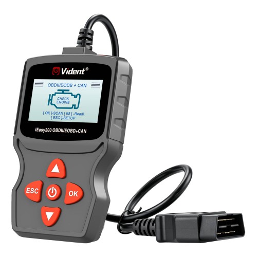 VIDENT iEasy200 OBDII/EOBD+CAN Code Reader for Vehicle Checking Engine Light Car Diagnostic Scan Tool