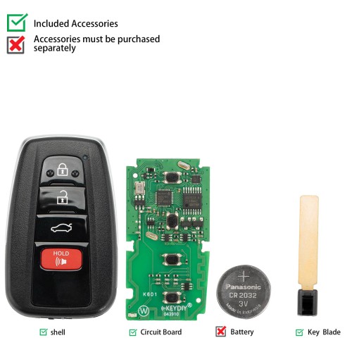 KEYDIY TIB36-4 Universal Smart Remote Key 4 Buttons