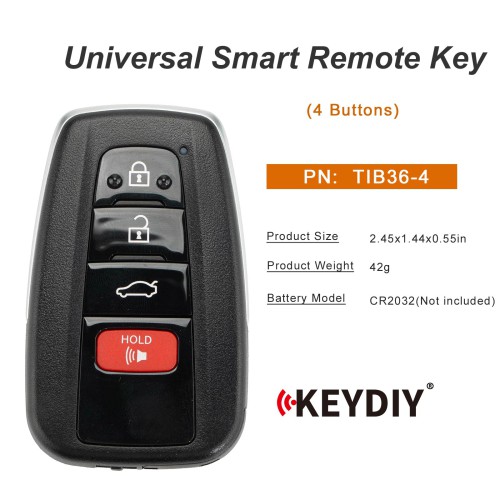 KEYDIY TIB36-4 Universal Smart Remote Key 4 Buttons