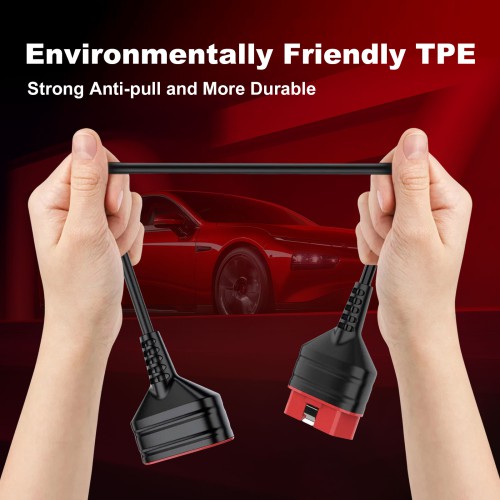 THINKCAR THINKDIAG Extension Cable Length 60cm, High-quality Copper Core Wire, Use Eco-friendly Materials, Supports Connecting to All OBD2 Devices