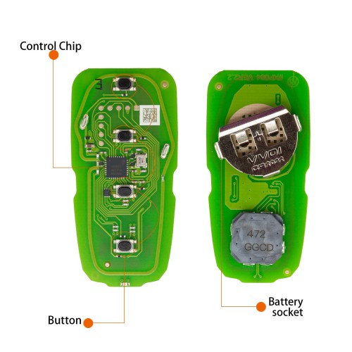 Xhorse XSCH01EN KE.LSL Style XM38 Universal Smart Key 5pcs/lot