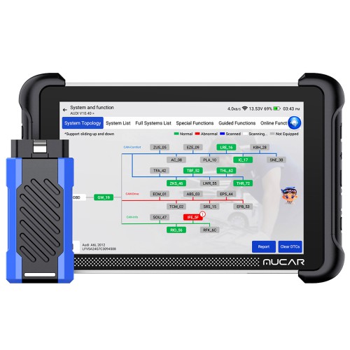 THINKCAR MUCAR 892BT PRO Bluetooth Diagnostic Scanner with AI Function, Supports CANFD & DOIP & J2534, 35 Reset Functions,Topology Mapping, ECU Coding