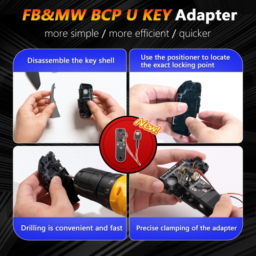 GODIAG  BCP U KEY BDC2 BDC3 14-in-1 Adapter Kit for  5C/ 5D Encrypted Key Programming & Matching Supports KEY TOOL PLUS/IM608/KD-MAX/KYDZ Tablets