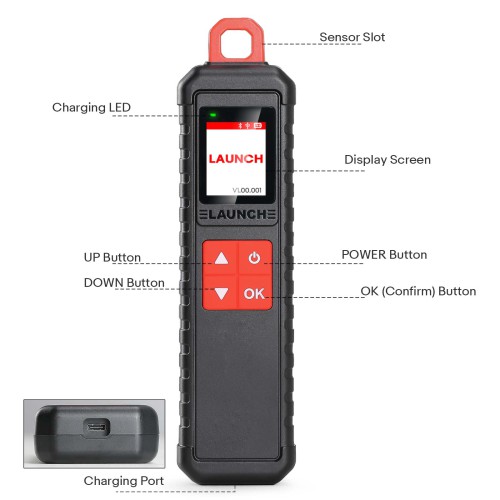 (Second-hand 95% New)Launch i-TPMS Handheld TPMS Service Tool Can be Binded with X-431 Scanner or the i-TPMS APP Supports All 315/433MHz Sensors