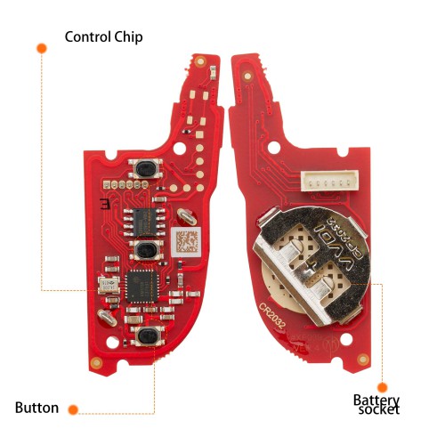 XHORSE XKKF26EN Knife II Style Flip Key 3 Buttons Second Generation Universal Wired Remote Key 5PCS
