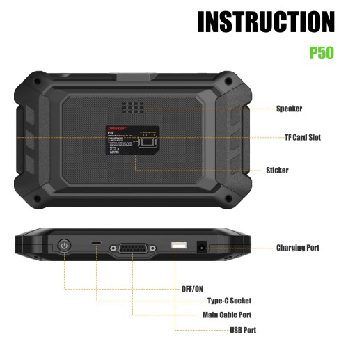 (Second hand,95% New)OBDSTAR P50 Airbag Reset Tool Cover 92 Brands and Over 13200 ECU Part No. by OBD/ BENCH