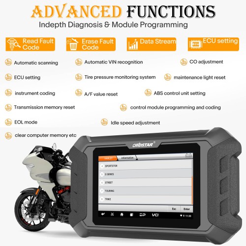 (Second hand,95% New)OBDSTAR iScan Harley Motorcycle Diagnostic Scanner