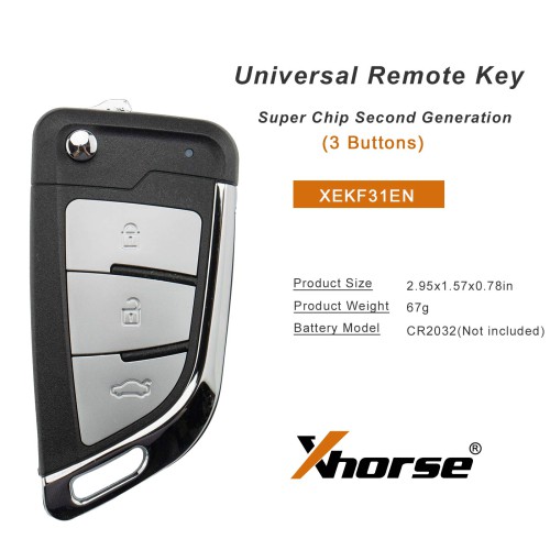 XHORSE XEKF21EN Style II Universal XE Series Smarty Remote With 3 Buttons Super English Version 5 pcs/lot