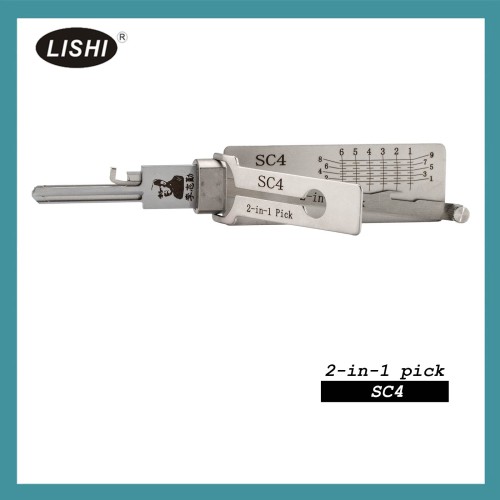 LISHI SC4-L Civilian Tool (Reverse Handing) 2-in-1 Pick & Decoder for 6-Pin Schlage Keyway