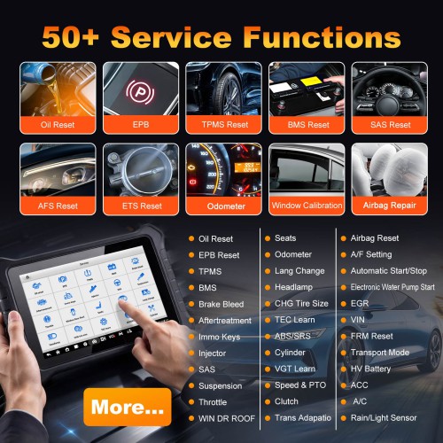 OTOFIX D1 ProS2 Diagnostic Tool with 11600mAh Battery OE-level Diagnostics One-stop Cloud Solution with 10.1 inch Touchscreen