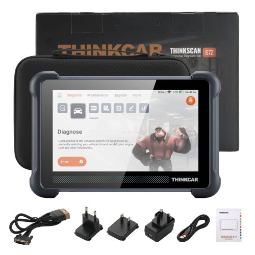 THINKSCAN 672 Diagnostic Scanner Supports CAN-FD Protocol, 28+ Languages, 28+ Reset Functions, IMMO Key Matching