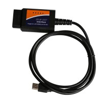 ELM327 Scanner Software ELM 327 USB Plastic Supports All OBD-II Protocols Free shipping