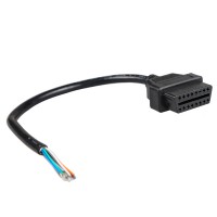 OBD2 16pin Female Connector to Open OBD Cable